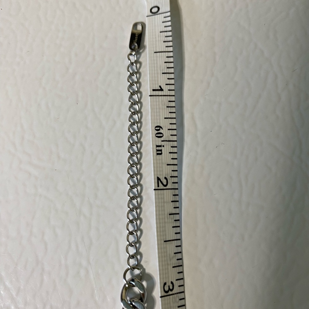 Men's Silver Chain Necklace with 'K' Pendant - Picture 6 of 8